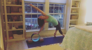Wild Thing or Side Plank on Yoga Wheel