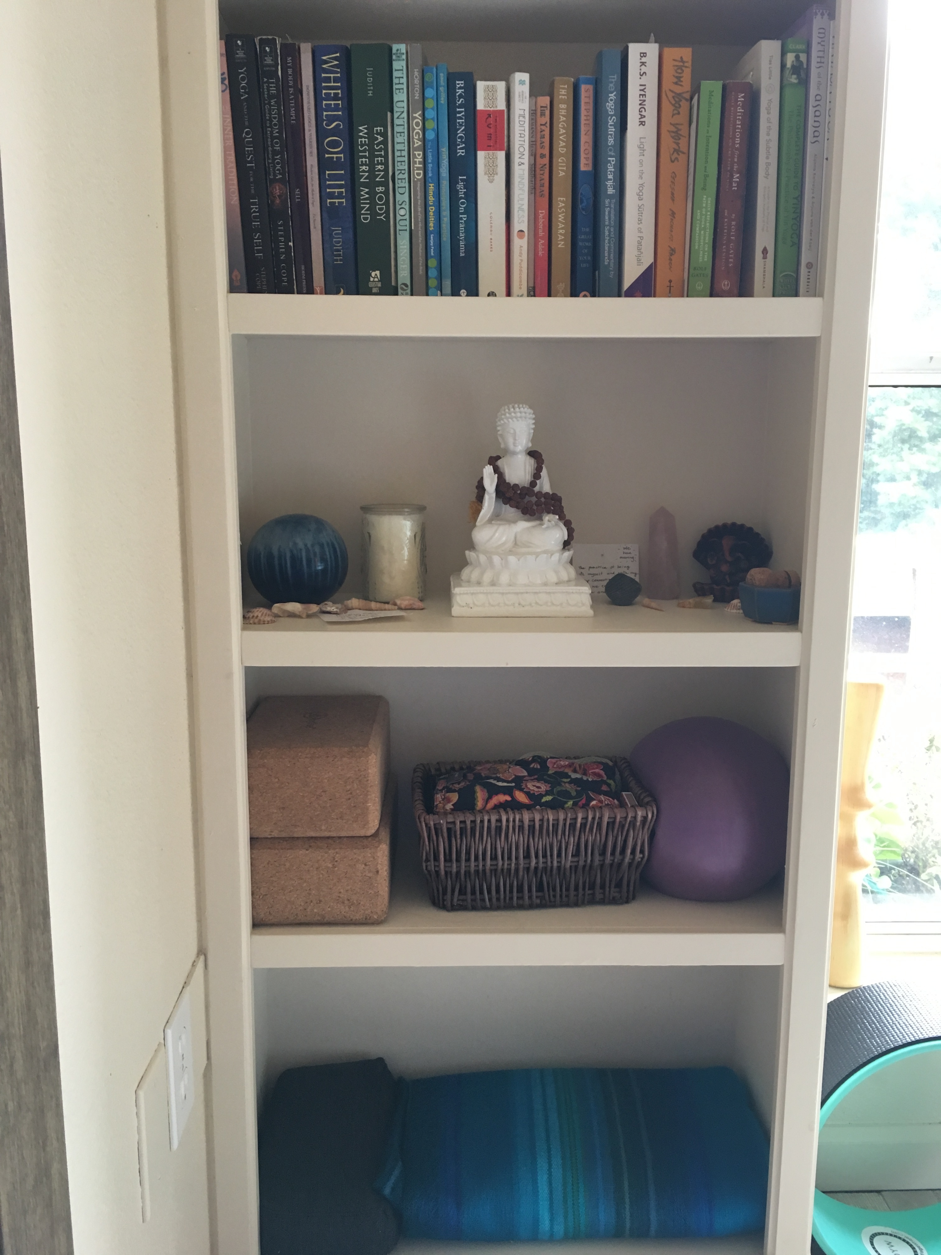 Yoga Prop and Books Storage - Robin Penney Yoga