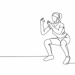 Woman performing a bodyweight squat for lower body strength